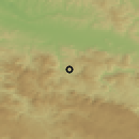 Shaded relief of the 52 km around Stupari, drawn from the GMTED2010 grid