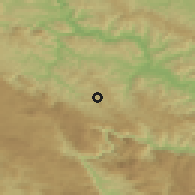 Shaded relief of the 52 km around Sućeska, drawn from the GMTED2010 grid