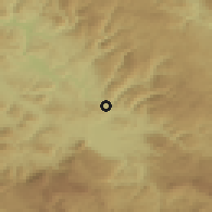 Shaded relief of the 52 km around Svrake, drawn from the GMTED2010 grid