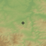 Shaded relief of the 52 km around Tešanj, drawn from the GMTED2010 grid