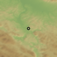 Shaded relief of the 52 km around Tomina, drawn from the GMTED2010 grid