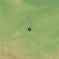 Shaded relief of the 52 km around Brestovo, drawn from the GMTED2010 grid