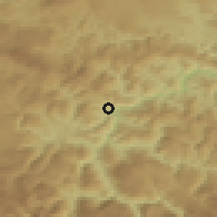 Shaded relief of the 52 km around Ustikolina, drawn from the GMTED2010 grid