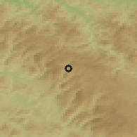 Shaded relief of the 52 km around Vareš, drawn from the GMTED2010 grid