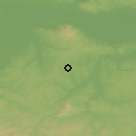 Shaded relief of the 52 km around Velika Ilova, drawn from the GMTED2010 grid