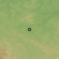 Shaded relief of the 51 km around Velika Kladuša, drawn from the GMTED2010 grid