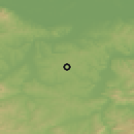 Shaded relief of the 52 km around Velika Sočanica, drawn from the GMTED2010 grid
