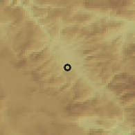 Shaded relief of the 52 km around Vesela, drawn from the GMTED2010 grid