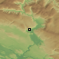 Shaded relief of the 52 km around Vihovići, drawn from the GMTED2010 grid