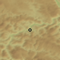 Shaded relief of the 52 km around Vitkovići, drawn from the GMTED2010 grid