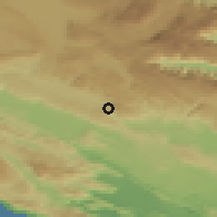 Shaded relief of the 52 km around Vranić, drawn from the GMTED2010 grid
