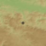 Shaded relief of the 52 km around Vranovići, drawn from the GMTED2010 grid