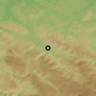 Shaded relief of the 52 km around Vrbanjci, drawn from the GMTED2010 grid