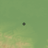 Shaded relief of the 52 km around Vršani, drawn from the GMTED2010 grid