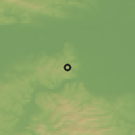 Shaded relief of the 52 km around Vukosavlje, drawn from the GMTED2010 grid