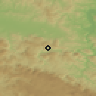 Shaded relief of the 52 km around Željeznik, drawn from the GMTED2010 grid