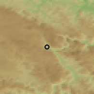 Shaded relief of the 52 km around Žepa, drawn from the GMTED2010 grid