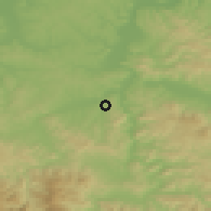 Shaded relief of the 52 km around Brina-Žabljak, drawn from the GMTED2010 grid