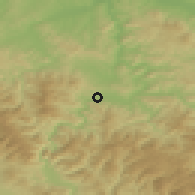 Shaded relief of the 52 km around Žepče, drawn from the GMTED2010 grid