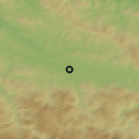 Shaded relief of the 52 km around Živinice, drawn from the GMTED2010 grid
