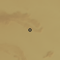 Shaded relief of the 58 km around Majwaneng, drawn from the GMTED2010 grid