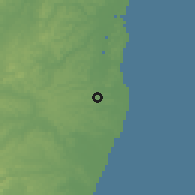 Shaded relief of the 60 km around Abreu e Lima, drawn from the GMTED2010 grid