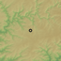 Shaded relief of the 57 km around Bento Gonçalves, drawn from the GMTED2010 grid