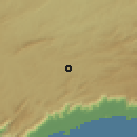Shaded relief of the 58 km around Biritiba-Mirim, drawn from the GMTED2010 grid
