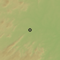 Shaded relief of the 60 km around Boa Viagem, drawn from the GMTED2010 grid