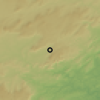 Shaded relief of the 60 km around Bonito, drawn from the GMTED2010 grid