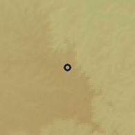 Shaded relief of the 58 km around Botucatu, drawn from the GMTED2010 grid