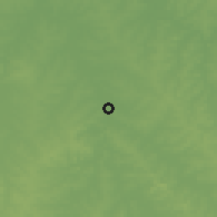 Shaded relief of the 56 km around Alegrete, drawn from the GMTED2010 grid