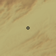 Shaded relief of the 58 km around Caçapava, drawn from the GMTED2010 grid