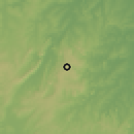 Shaded relief of the 56 km around Caçapava do Sul, drawn from the GMTED2010 grid