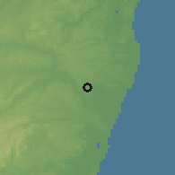Shaded relief of the 60 km around Camaragibe, drawn from the GMTED2010 grid