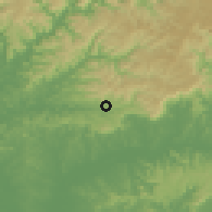 Shaded relief of the 56 km around Campo Bom, drawn from the GMTED2010 grid
