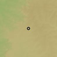 Shaded relief of the 58 km around Campo Grande, drawn from the GMTED2010 grid