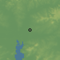 Shaded relief of the 56 km around Canoas, drawn from the GMTED2010 grid