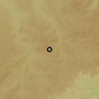Shaded relief of the 59 km around Capelinha, drawn from the GMTED2010 grid