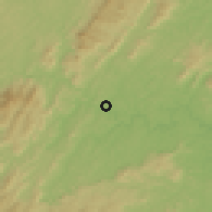 Shaded relief of the 58 km around Cataguases, drawn from the GMTED2010 grid
