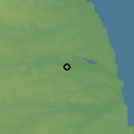Shaded relief of the 60 km around Ceará-Mirim, drawn from the GMTED2010 grid