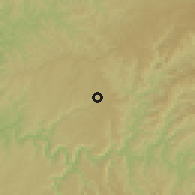 Shaded relief of the 57 km around Chapecó, drawn from the GMTED2010 grid