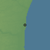 Shaded relief of the 59 km around Conceição da Barra, drawn from the GMTED2010 grid