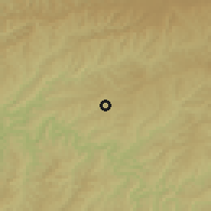 Shaded relief of the 57 km around Concórdia, drawn from the GMTED2010 grid