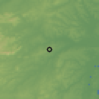 Shaded relief of the 60 km around Condado, drawn from the GMTED2010 grid