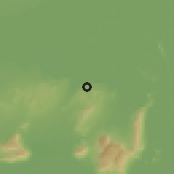 Shaded relief of the 59 km around Corumbá, drawn from the GMTED2010 grid