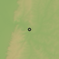 Shaded relief of the 59 km around Coxim, drawn from the GMTED2010 grid