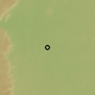 Shaded relief of the 60 km around Crateús, drawn from the GMTED2010 grid