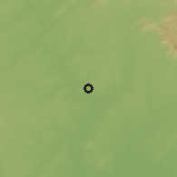 Shaded relief of the 59 km around Cuiabá, drawn from the GMTED2010 grid