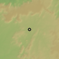 Shaded relief of the 60 km around Currais Novos, drawn from the GMTED2010 grid